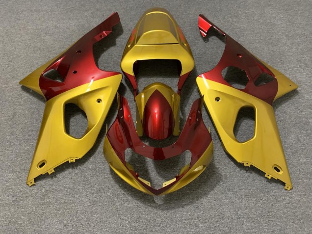 Gold and Red 2000-2002 Suzuki GSXR 1000 Motorcycle Fairings Gold and Red 2000-2002 Suzuki GSXR 1000 Motorcycle Fairings