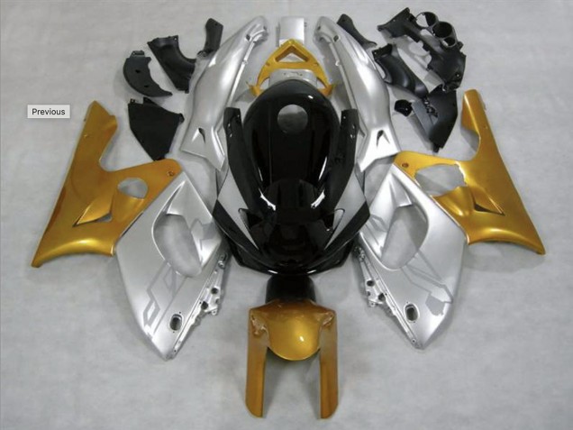 Gold and Silver Gloss 1998-2007 Yamaha YZF600 Motorcycle Fairings Gold and Silver Gloss 1998-2007 Yamaha YZF600 Motorcycle Fairings