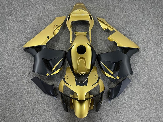 Gold & Matte Black 2003-2004 Honda CBR600RR Motorcycle Fairings Gold & Matte Black 2003-2004 Honda CBR600RR Motorcycle Fairings