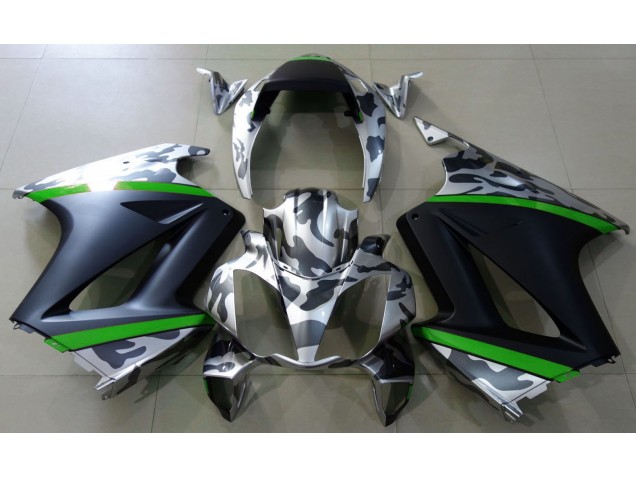 Gray Camouflage & Green 2002-2012 Honda VFR800 Motorcycle Fairings Gray Camouflage & Green 2002-2012 Honda VFR800 Motorcycle Fairings