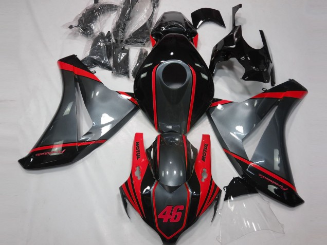 Gray Motul & Red 2008-2011 Honda CBR1000RR Motorcycle Fairings