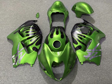 Green and Black 1997-2007 Suzuki GSXR 1300 Motorcycle Fairings