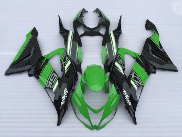 Green and Black High Gloss 2013-2018 Kawasaki ZX6R Motorcycle Fairings Green and Black High Gloss 2013-2018 Kawasaki ZX6R Motorcycle Fairings