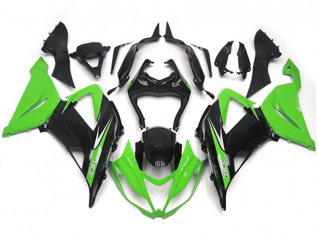 Green and Black Vibrant OEM Style 2013-2018 Kawasaki ZX6R Motorcycle Fairings Green and Black Vibrant OEM Style 2013-2018 Kawasaki ZX6R Motorcycle Fairings