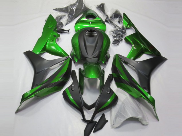 Green and Matte Black 2007-2008 Honda CBR600RR Motorcycle Fairings Green and Matte Black 2007-2008 Honda CBR600RR Motorcycle Fairings