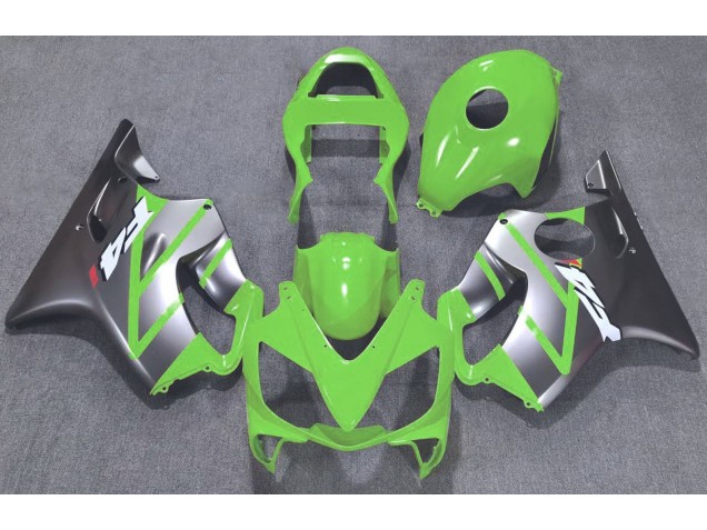 Green and Matte Silver 2001-2003 Honda CBR600 F4i Motorcycle Fairings Green and Matte Silver 2001-2003 Honda CBR600 F4i Motorcycle Fairings