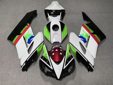 Green and Red Flag 2004-2005 Honda CBR1000RR Motorcycle Fairings
