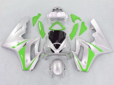 Green and Silver 2006-2008 Triumph Daytona 675 Motorcycle Fairings