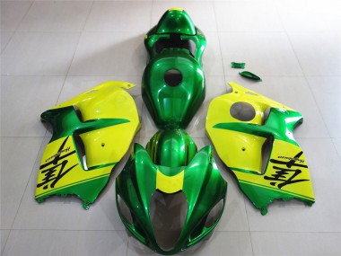 Green and Yellow 1997-2007 Suzuki GSXR 1300 Motorcycle Fairings