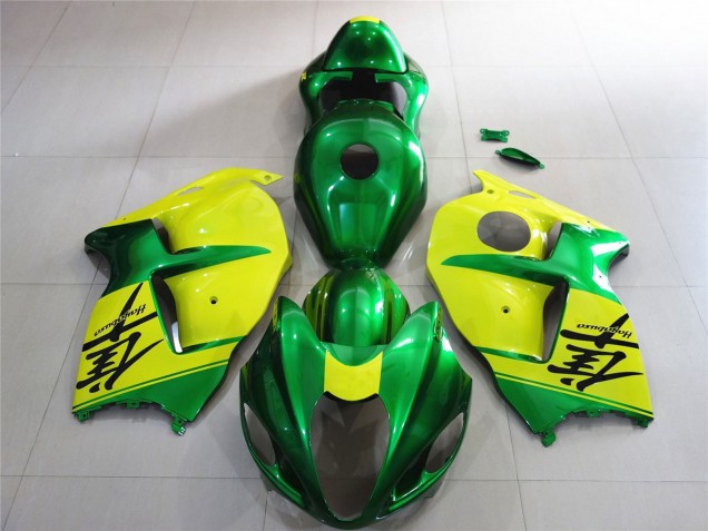 Green and Yellow 1997-2007 Suzuki GSXR 1300 Motorcycle Fairings Green and Yellow 1997-2007 Suzuki GSXR 1300 Motorcycle Fairings