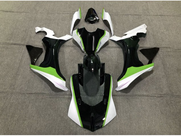 Green Black and White 2015-2019 Yamaha R1 Motorcycle Fairings Green Black and White 2015-2019 Yamaha R1 Motorcycle Fairings