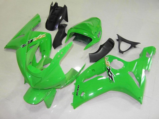 Green Black Cheq 2003-2004 Kawasaki ZX6R Motorcycle Fairings Green Black Cheq 2003-2004 Kawasaki ZX6R Motorcycle Fairings