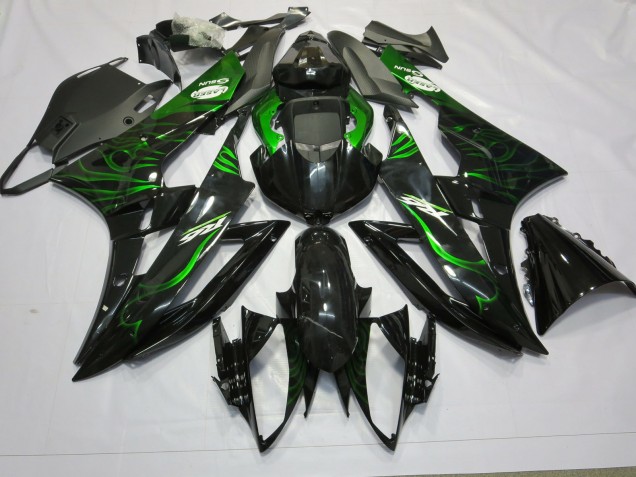 Green Flame 2006-2007 Yamaha R6 Motorcycle Fairings Green Flame 2006-2007 Yamaha R6 Motorcycle Fairings