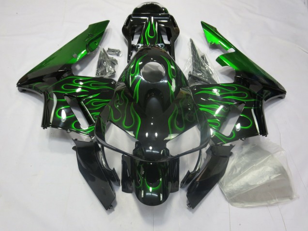 Green Flames 2003-2004 Honda CBR600RR Motorcycle Fairings Green Flames 2003-2004 Honda CBR600RR Motorcycle Fairings