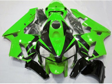 Green & Gloss Black Design 2005-2006 Honda CBR600RR Motorcycle Fairings
