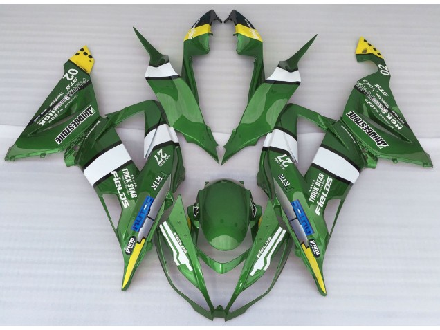 Green Logo Style 2013-2018 Kawasaki ZX6R Motorcycle Fairings