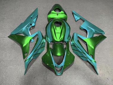 Green & Teal 2007-2008 Honda CBR600RR Motorcycle Fairings