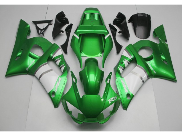 Green & White 1998-2002 Yamaha R6 Motorcycle Fairings Green & White 1998-2002 Yamaha R6 Motorcycle Fairings