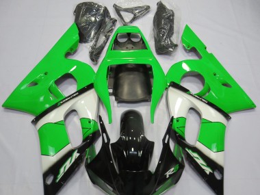 Green White and Black 1998-2002 Yamaha R6 Motorcycle Fairings