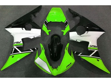 Green White and Black 2003-2005 Yamaha R6 Motorcycle Fairings