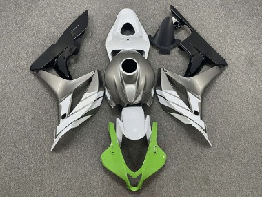 Green White and Grey 2007-2008 Honda CBR600RR Motorcycle Fairings