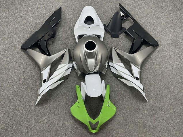 Green White and Grey 2007-2008 Honda CBR600RR Motorcycle Fairings Green White and Grey 2007-2008 Honda CBR600RR Motorcycle Fairings