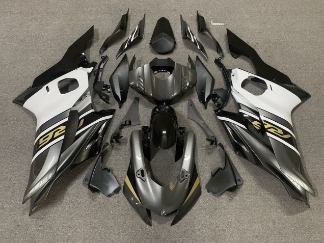 Gunmetal Grey and Gold 2017-2019 Yamaha R6 Motorcycle Fairings Gunmetal Grey and Gold 2017-2019 Yamaha R6 Motorcycle Fairings