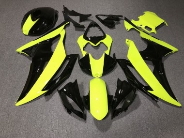 High Viz and Black Custom 2008-2016 Yamaha R6 Motorcycle Fairings