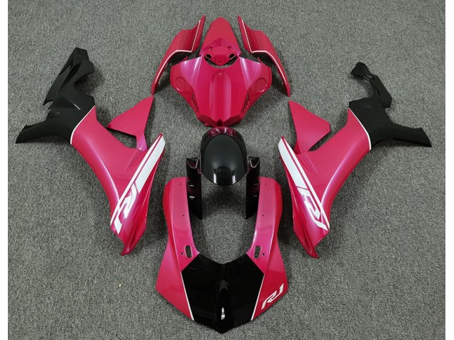 Hot Pink and Black 2015-2019 Yamaha R1 Motorcycle Fairings Hot Pink and Black 2015-2019 Yamaha R1 Motorcycle Fairings