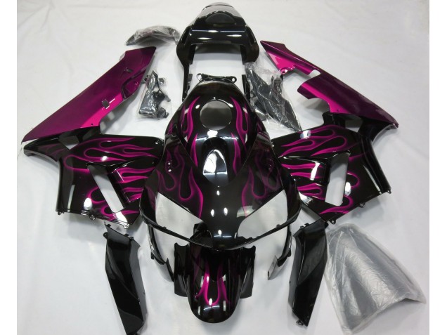 Hot Pink Flames 2003-2004 Honda CBR600RR Motorcycle Fairings Hot Pink Flames 2003-2004 Honda CBR600RR Motorcycle Fairings