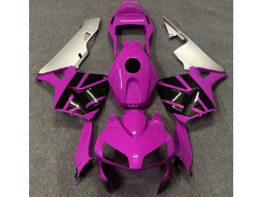 Hot Pink & Matte Silver 2003-2004 Honda CBR600RR Motorcycle Fairings