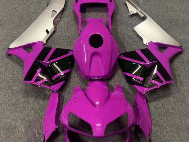 Hot Pink & Matte Silver 2003-2004 Honda CBR600RR Motorcycle Fairings
