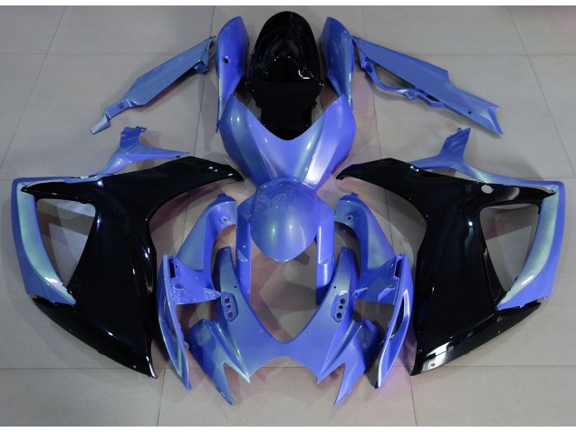 Light Blue and Black 2006-2007 Suzuki GSXR 600-750 Motorcycle Fairings Light Blue and Black 2006-2007 Suzuki GSXR 600-750 Motorcycle Fairings