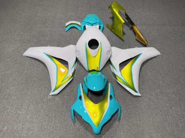 Light Blue and Gold 2008-2011 Honda CBR1000RR Motorcycle Fairings