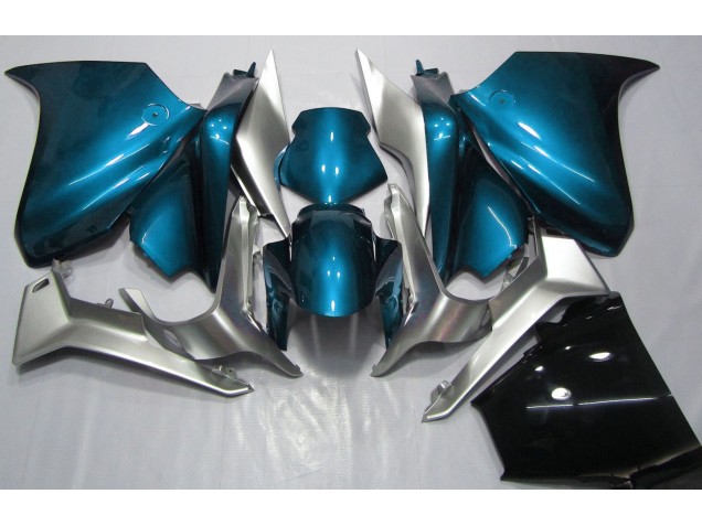 Light Blue and Silver 2010-2013 Honda VFR1200 Motorcycle Fairings Light Blue and Silver 2010-2013 Honda VFR1200 Motorcycle Fairings