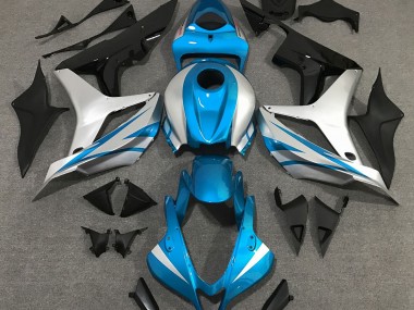 Light Blue and Silver OEM Style 2007-2008 Honda CBR600RR Motorcycle Fairings