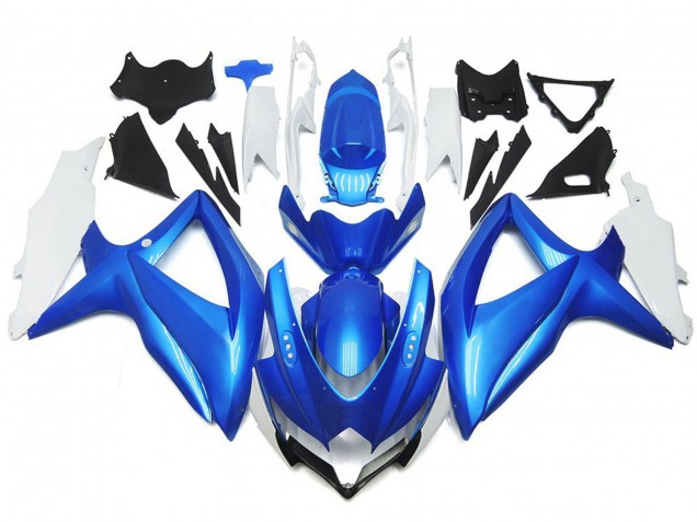 Light Blue and White Custom Style 2008-2010 Suzuki GSXR 600-750 Motorcycle Fairings Light Blue and White Custom Style 2008-2010 Suzuki GSXR 600-750 Motorcycle Fairings