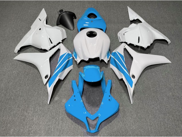 Light Blue and White Side Stripe 2009-2012 Honda CBR600RR Motorcycle Fairings Light Blue and White Side Stripe 2009-2012 Honda CBR600RR Motorcycle Fairings