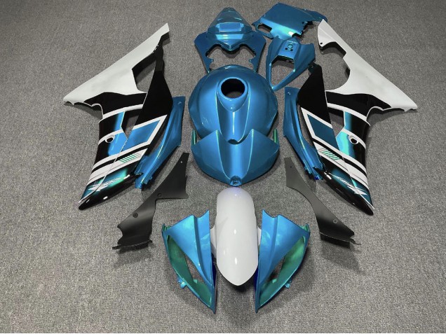 Light Blue Black and White OEM Style 2008-2016 Yamaha R6 Motorcycle Fairings Light Blue Black and White OEM Style 2008-2016 Yamaha R6 Motorcycle Fairings