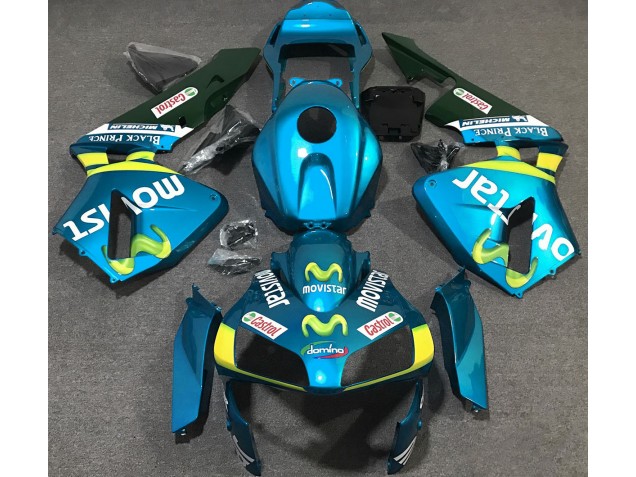 Light Blue Movistar 2003-2004 Honda CBR600RR Motorcycle Fairings Light Blue Movistar 2003-2004 Honda CBR600RR Motorcycle Fairings
