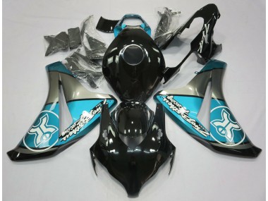 Light Blue on Black Custom 2008-2011 Honda CBR1000RR Motorcycle Fairings