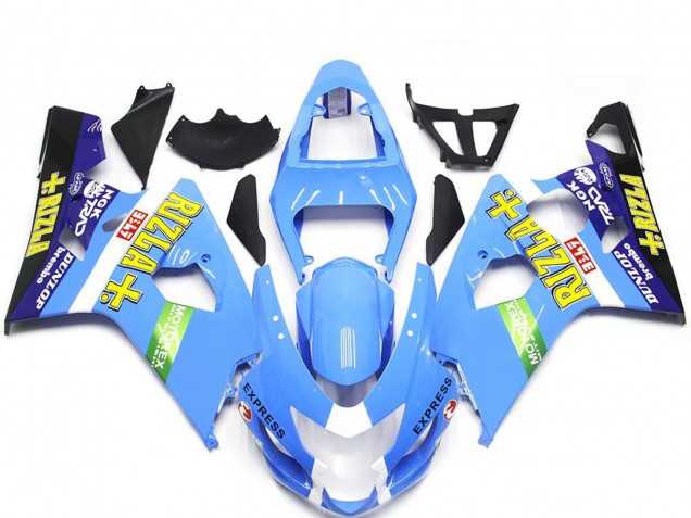 Light Blue Rizla Style 2004-2005 Suzuki GSXR 600-750 Motorcycle Fairings Light Blue Rizla Style 2004-2005 Suzuki GSXR 600-750 Motorcycle Fairings