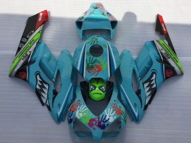 Light Blue Shark 2004-2005 Honda CBR1000RR Motorcycle Fairings