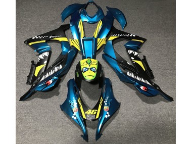 Light Blue Shark 2016-2019 Kawasaki ZX10R Motorcycle Fairings