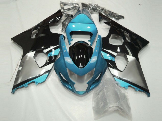 Light Blue Silver and Black 2004-2005 Suzuki GSXR 600-750 Motorcycle Fairings Light Blue Silver and Black 2004-2005 Suzuki GSXR 600-750 Motorcycle Fairings