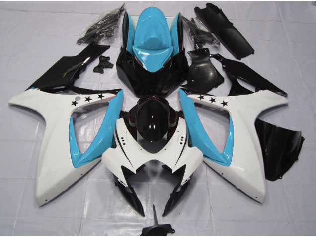 Light Blue Star 2006-2007 Suzuki GSXR 600-750 Motorcycle Fairings Light Blue Star 2006-2007 Suzuki GSXR 600-750 Motorcycle Fairings