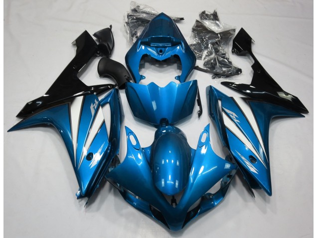 Light Blue White and Black 2007-2008 Yamaha R1 Motorcycle Fairings Light Blue White and Black 2007-2008 Yamaha R1 Motorcycle Fairings
