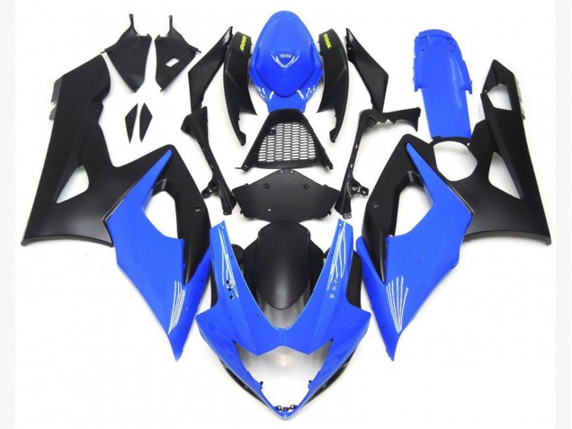 Light Gloss Blue and Matte Black Lowers 2005-2006 Suzuki GSXR 1000 Motorcycle Fairings Light Gloss Blue and Matte Black Lowers 2005-2006 Suzuki GSXR 1000 Motorcycle Fairings