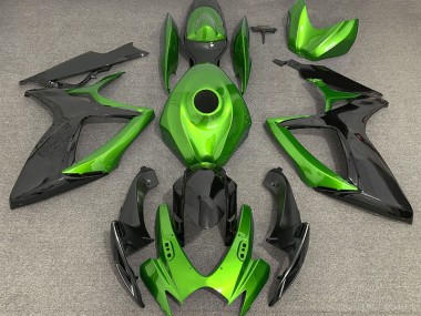 Light Green and Black 2006-2007 Suzuki GSXR 600-750 Motorcycle Fairings
