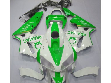 Light Green and White Pramac 2005-2006 Honda CBR600RR Motorcycle Fairings